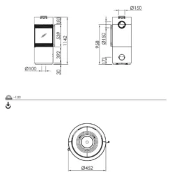 Kaminofen Spartherm Passo XS Black Edition -Ecopots Verkäufe kaminofen spartherm passo xs abmessungen 3 90074