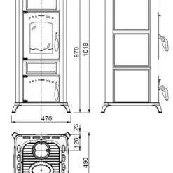 Kaminofen WAMSLER KF-188 Romantik 6 Kaminofen WAMSLER KF-188 Romantik -Ecopots Verkäufe kaminofen wamsler romantik abmessungenjpg 3 138174