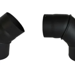 Ofenrohr Ø 130 Mm | Schwarz | Rohrbogen | Verstellbar