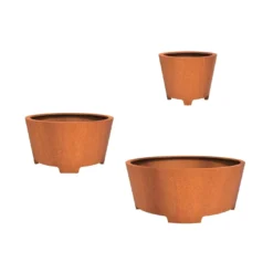 Pflanzkübel ADEZZ CONIC Mit Füßen | Rund | Aus Cortenstahl