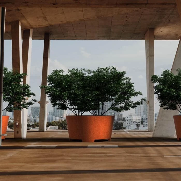 Pflanzkübel ADEZZ CONIC Mit Füßen | Rund | Aus Cortenstahl 6 Pflanzkübel ADEZZ CONIC Mit Füßen | Rund | Aus Cortenstahl – Bild 6