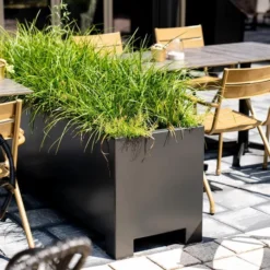 Pflanzkübel ADEZZ CARREZ Mit Füßen | Eckig | Aus Aluminium -Ecopots Verkäufe pflanzkuebel adezz carrez mit fuessen schwarzgrau milieu 6 109935