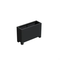 Pflanzkübel ADEZZ CARREZ Mit Füßen | Eckig | Aus Aluminium -Ecopots Verkäufe pflanzkuebel adezz florida mit fuessen schwarzgrau 120x40x80 4 108333