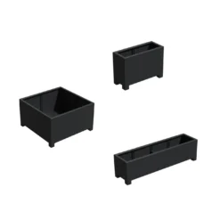 Pflanzkübel ADEZZ CARREZ Mit Füßen | Eckig | Aus Aluminium