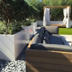 Pflanzkübel ADEZZ CARREZ Rechteckig | Aus Aluminium -Ecopots Verkäufe pflanzkuebel adezz florida rechteckig weiss milieu 3 7 64868