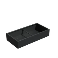 Pflanzkübel ADEZZ CARREZ Rechteckig | Aus Aluminium -Ecopots Verkäufe pflanzkuebel adezz florida schwarzgrau 200x100x40 4 72652