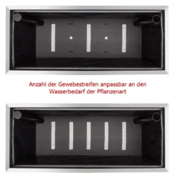 Pflanzkübel Rattan-Art Green Spa | Eckig | Aus Polyrattan | Mit Bewässerungssystem -Ecopots Verkäufe pflanzkuebel rattan art mit bewaesserung 125x39x43 detailjpg 7 133617