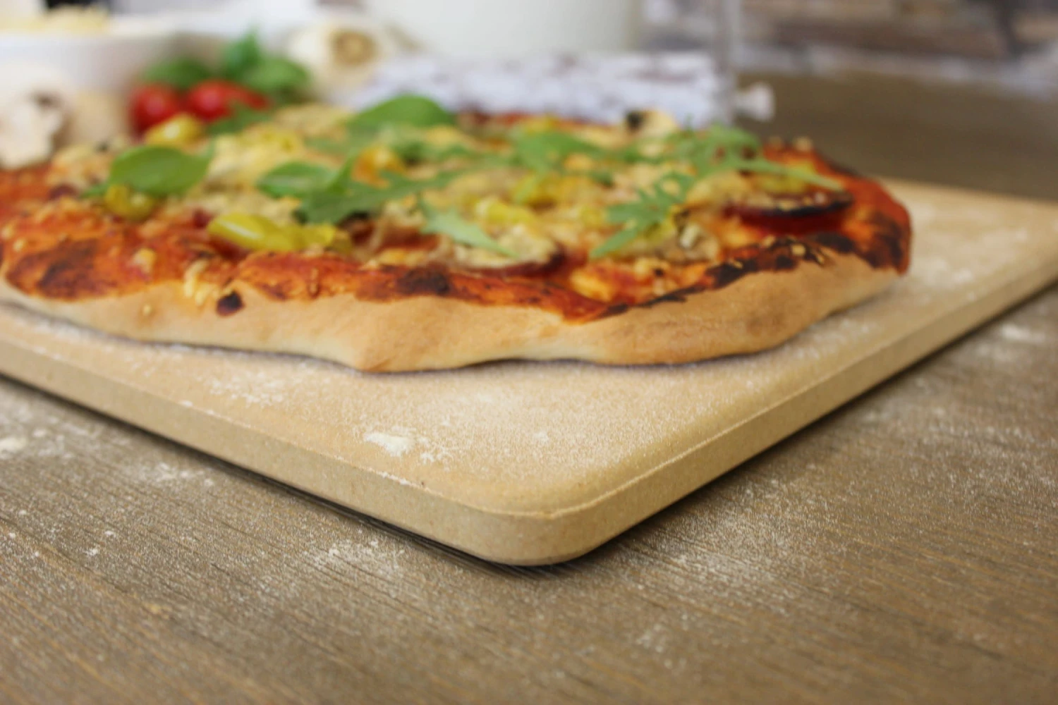 Pizzastein SENDEO Aus Cordierit | Set Mit Pizzaschieber 7 Pizzastein SENDEO Aus Cordierit | Set Mit Pizzaschieber – Bild 7