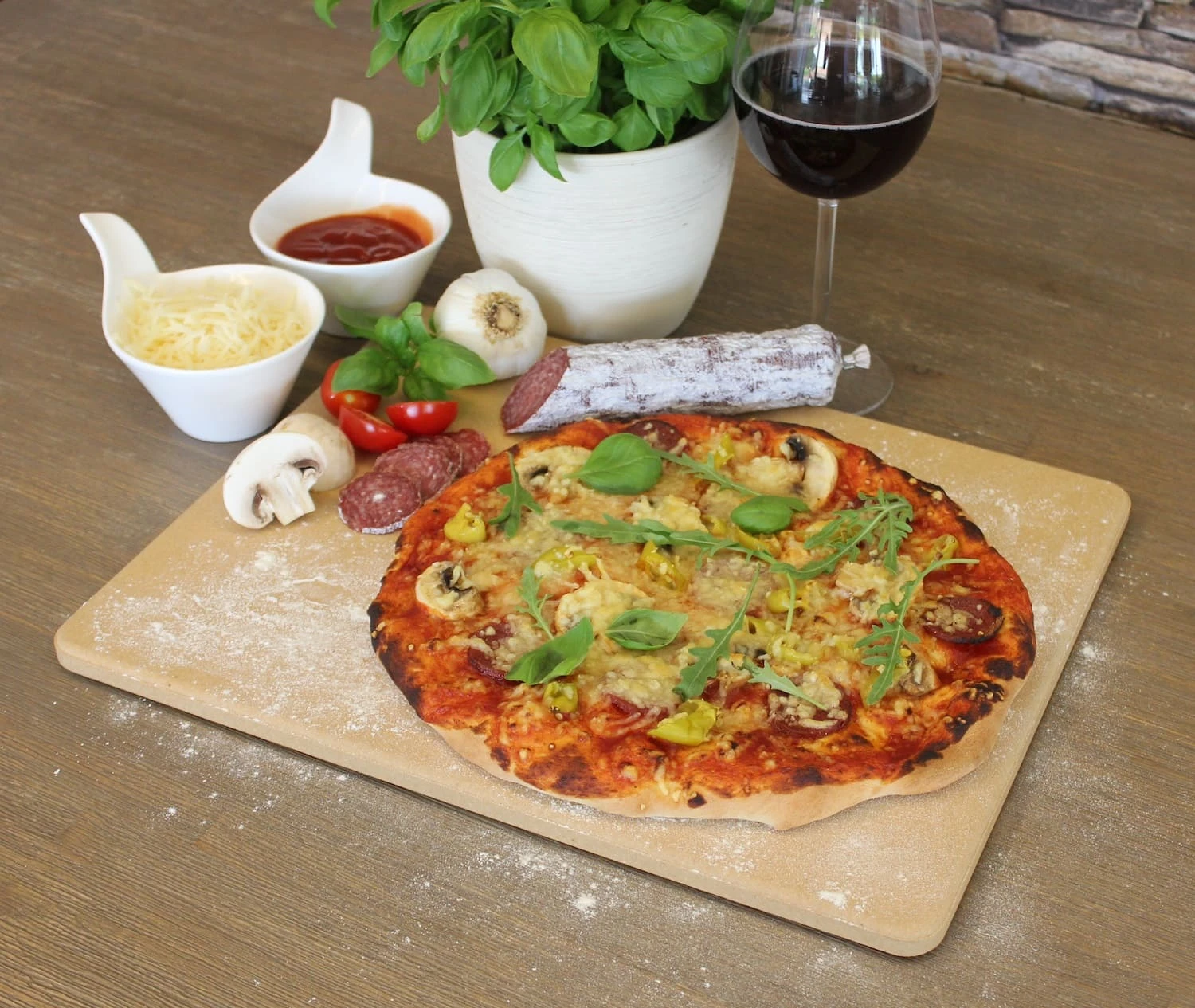 Pizzastein SENDEO Aus Cordierit | Set Mit Pizzaschieber 6 Pizzastein SENDEO Aus Cordierit | Set Mit Pizzaschieber – Bild 6